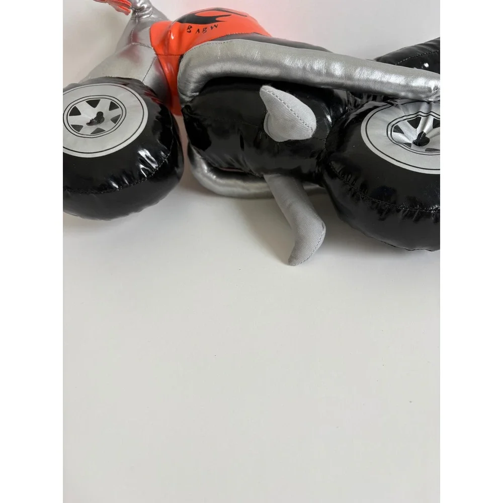 Build-A-Bear‎ Workshop Stuffed Motorcycle Orange Black Flame Biker Accessory Toy